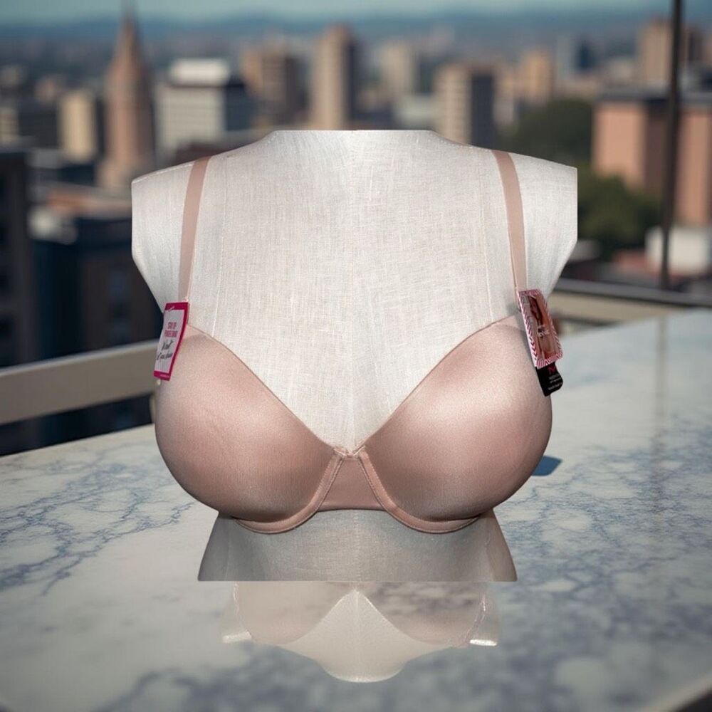 NWT Plus Size Maidenform Nude Strapless Power Band Convertible Bra Size 40D